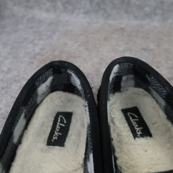 Clarks Shoes Mens 9 Slippers Suede Moccasin Slip On Indoor Outdoor Comfort Black